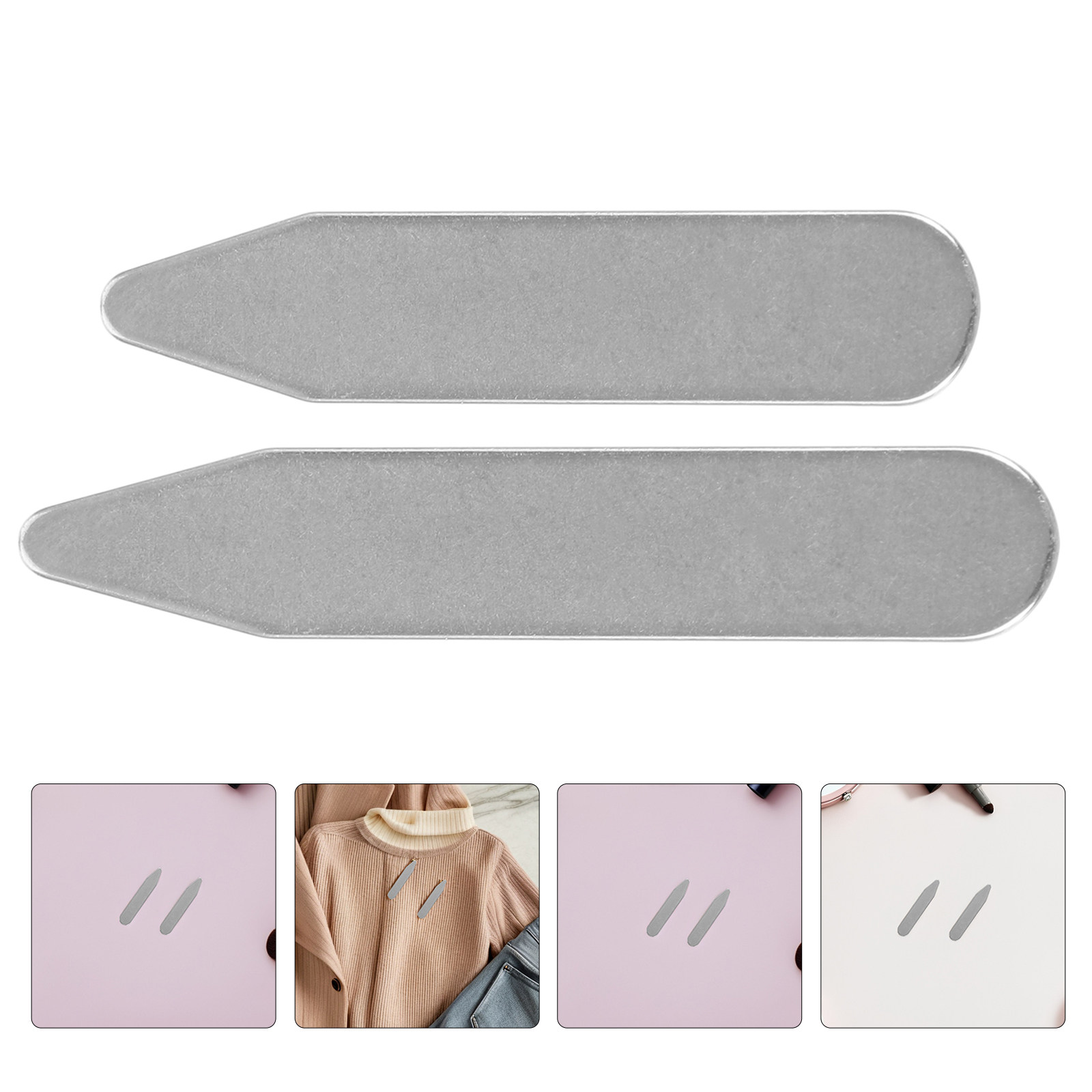 Men Formal Wear Shirts - Stainless Steel Collar Stays for Dress