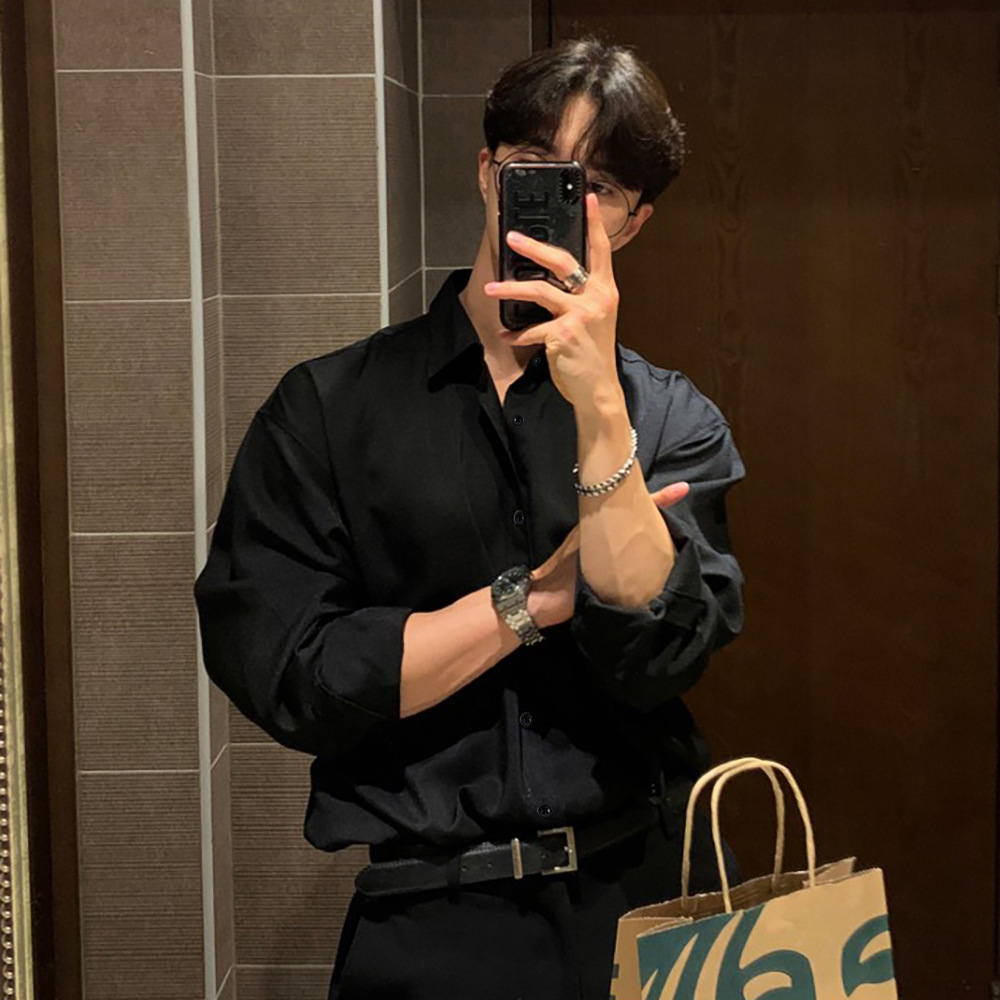 Mens Fashion Long Sleeve Shirt - Men Formal Wear Shirts recension och pris