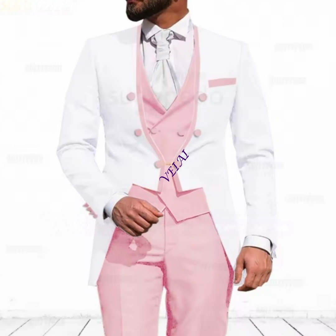 Customized Sky Blue 3-Piece Su - Men Formal Wear Blue recension och pris
