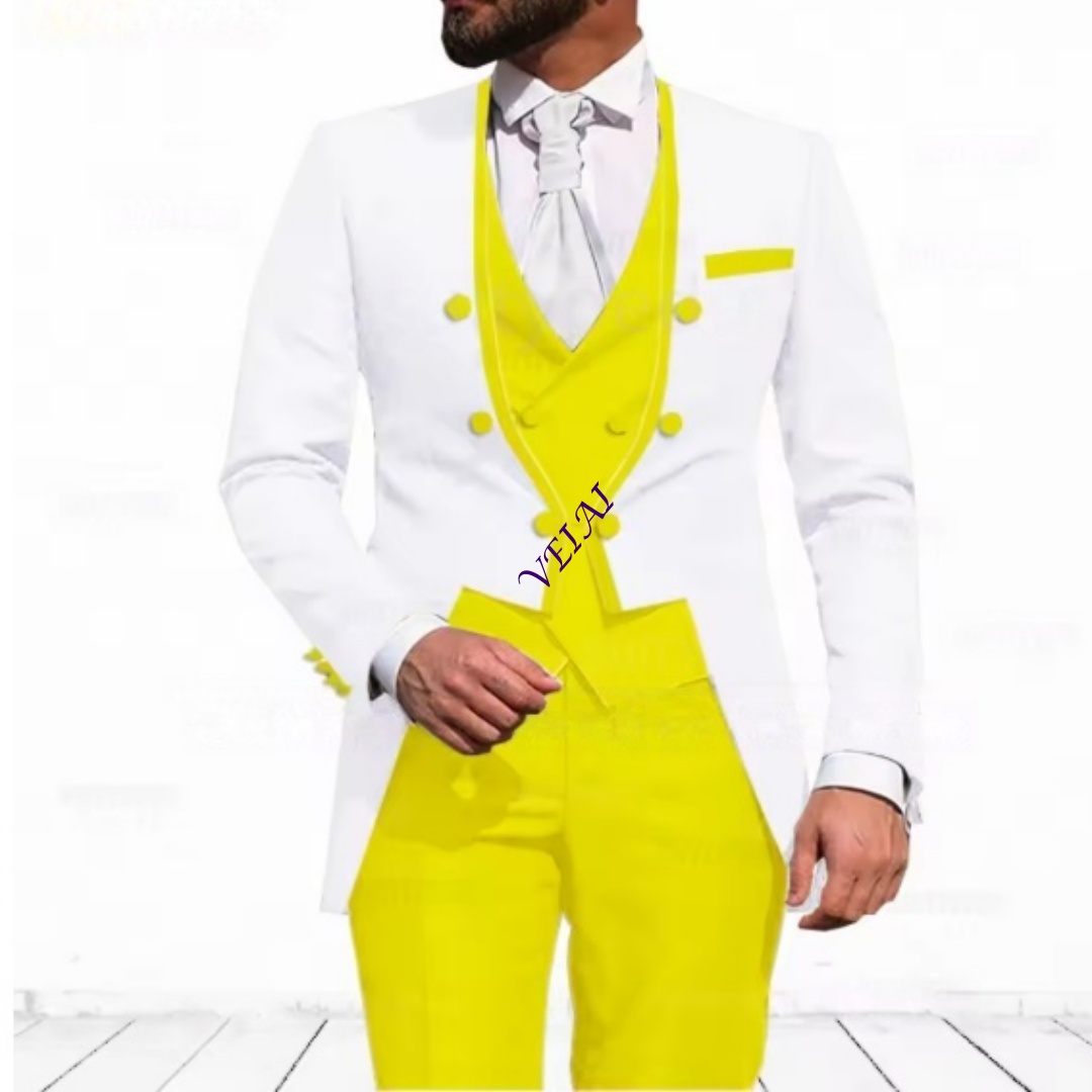 Customized Sky Blue 3-Piece Su - Men Formal Wear Blue recension och pris