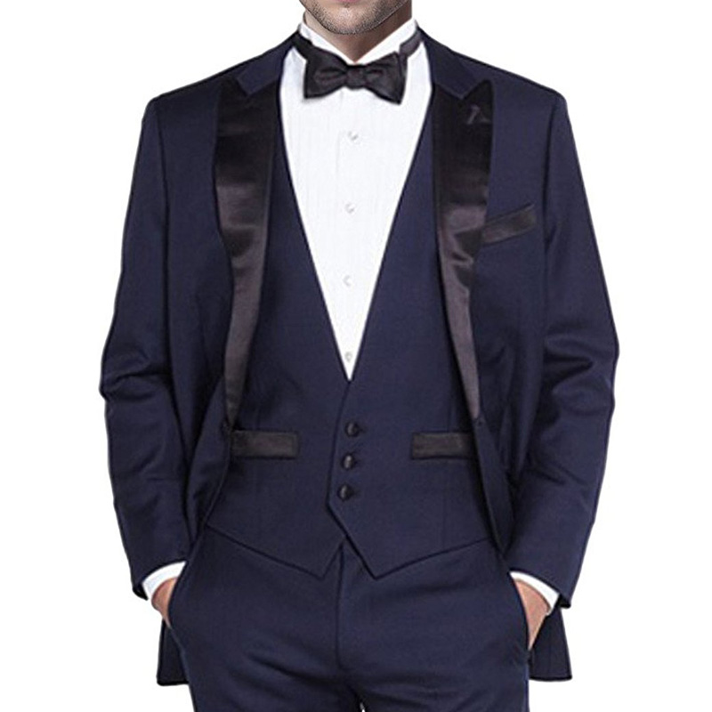 Navy Blue Wedding Groomsmen Tu - Men Formal Wear Blue recension och pris