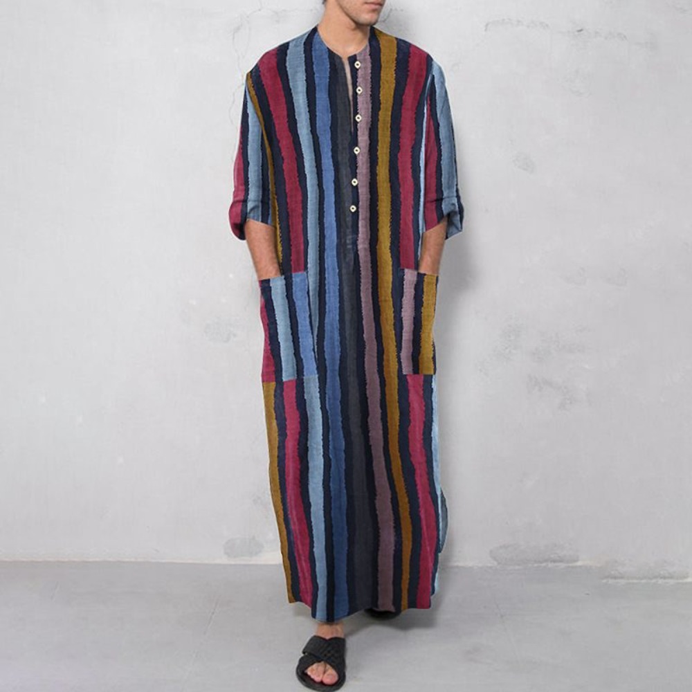 2026 New Striped Printed Musli - Men Formal Wear Shirts recension och pris