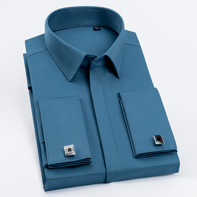 Men's French Cufflinks Shirt,  - Men Formal Wear Shirts recension och pris