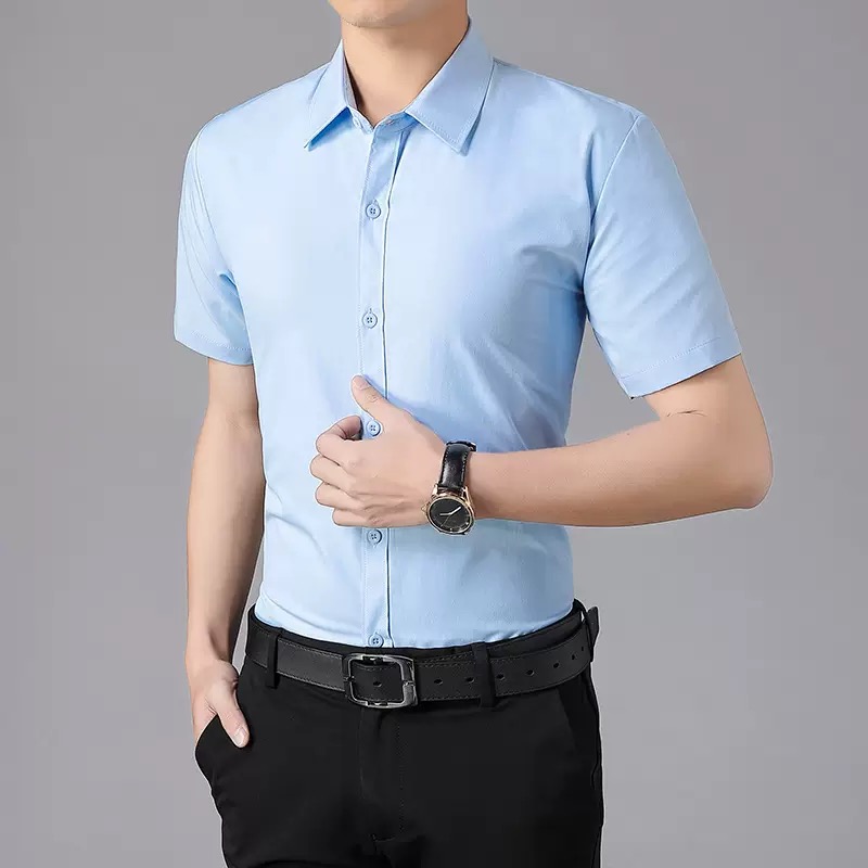 Summer thin short-sleeved whit - Men Formal Wear Shirts recension och pris