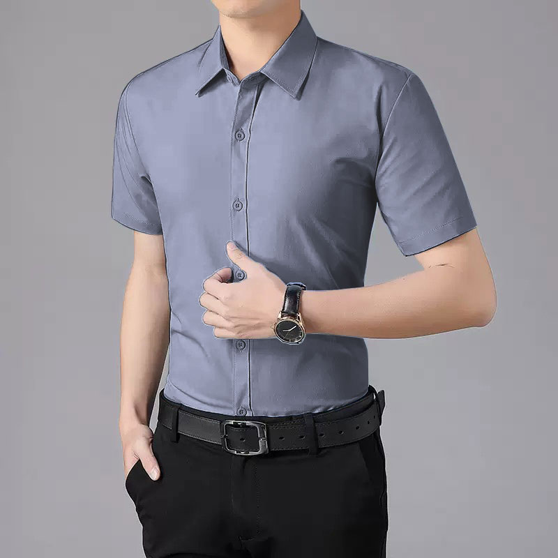 Summer thin short-sleeved whit - Men Formal Wear Shirts recension och pris