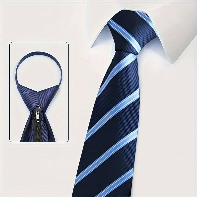 6Pcs Men's Zip Tie 8cm (3.15in - Men Formal Wear Blue recension och pris