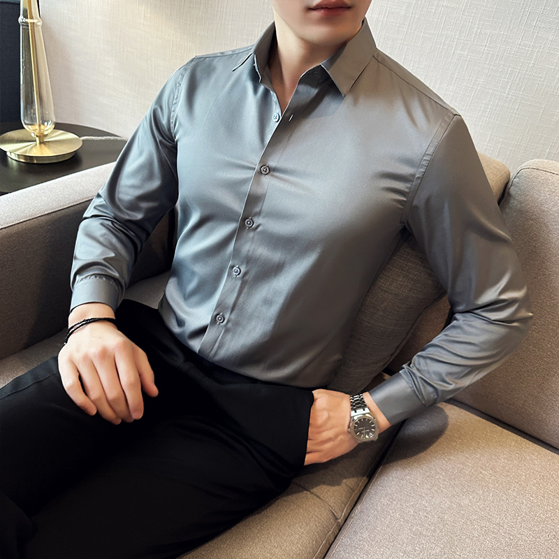 Seamless silk business casual  - Men Formal Wear Shirts recension och pris