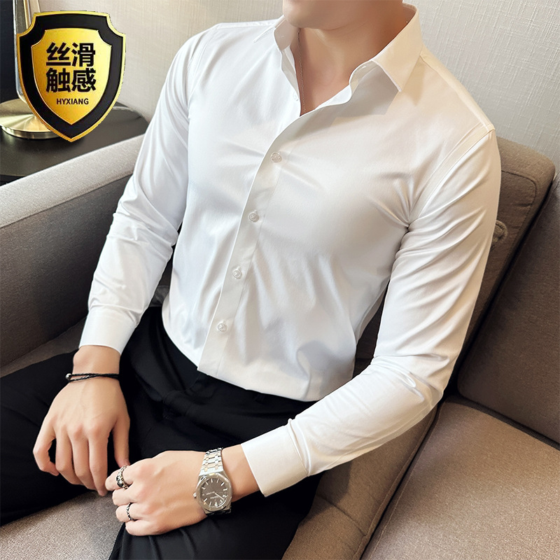 Seamless silk business casual  - Men Formal Wear Shirts recension och pris