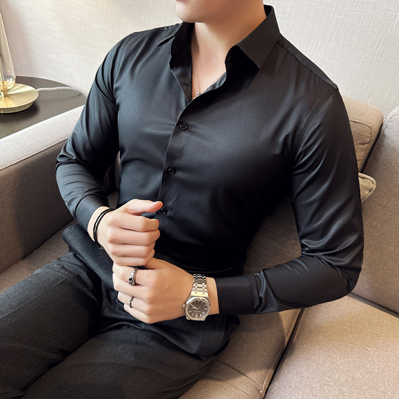 Seamless silk business casual  - Men Formal Wear Shirts recension och pris
