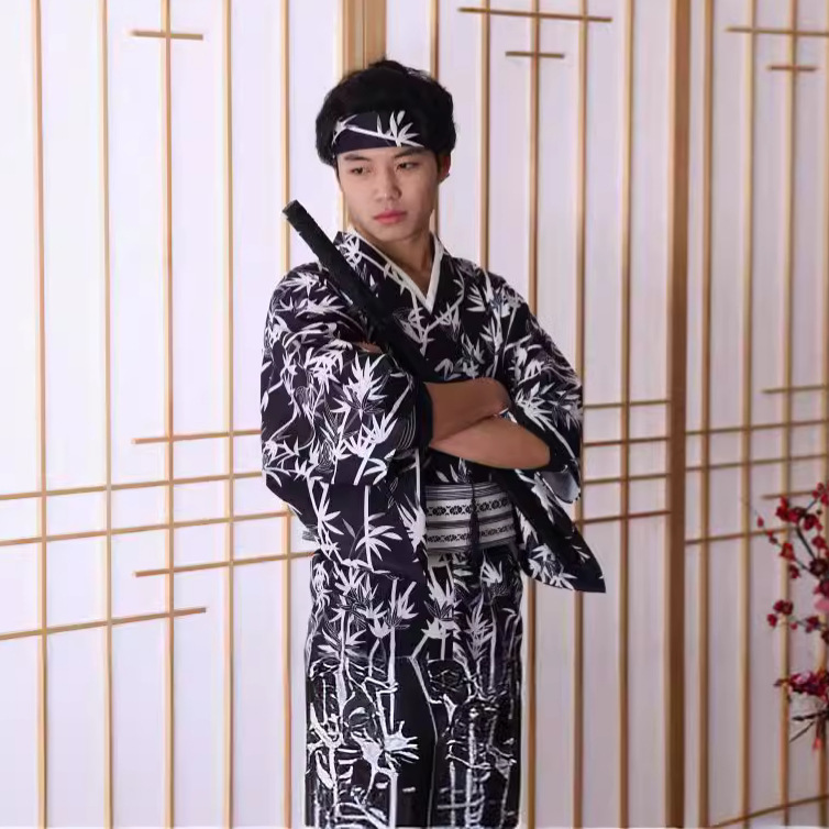 Men's Japanese Bamboo-Pattern  - Men Formal Wear Photoshoot recension och pris