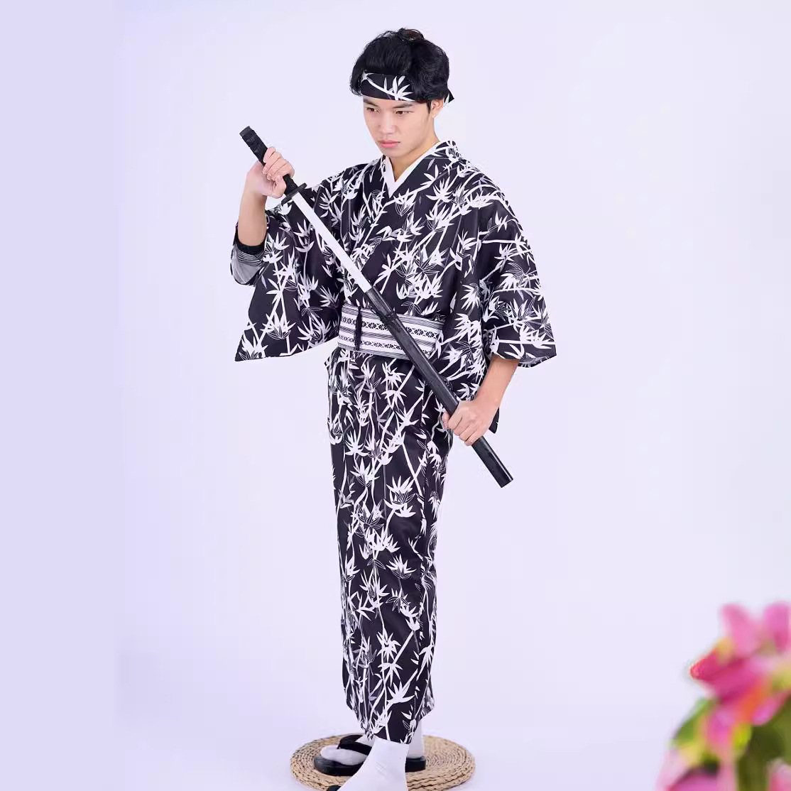 Men's Japanese Bamboo-Pattern  - Men Formal Wear Photoshoot recension och pris